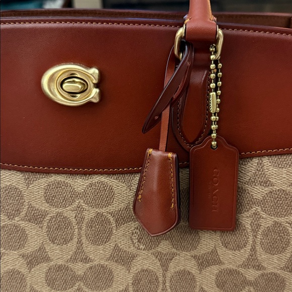 Coach Brooke Carryall In Signature Canvas Bag CE731 Tan Rust - Picture 3 of 16